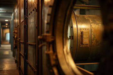 Ultra-realistic bank vault with secure safe doors