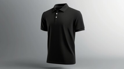 A black shirt with a white logo on the front