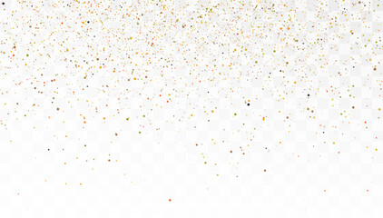 Poster - Gold glitter background. Falling glitter. Golden shiny particles on white background. Vector Luxury sparkling confetti.
