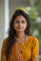 Candid portrait of a indian woman with casual clothes