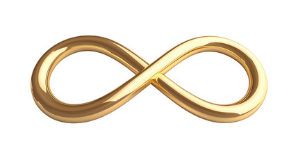 Wall Mural - Golden infinity sign png.
