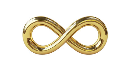 Canvas Print - Golden infinity symbol.