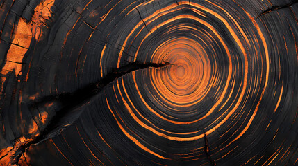 Grain end close rings tree texture organic rough stump trunk felled tones orange brown dark warm detailed surface cut oak wooden old wood cross section ancient annual. Wood Grain. Illustration