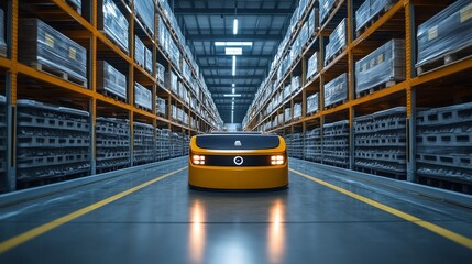 Poster - Energy efficient warehouse with automated system for inventory management in a modern facility