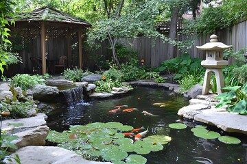 Sticker - japanese garden in the garden