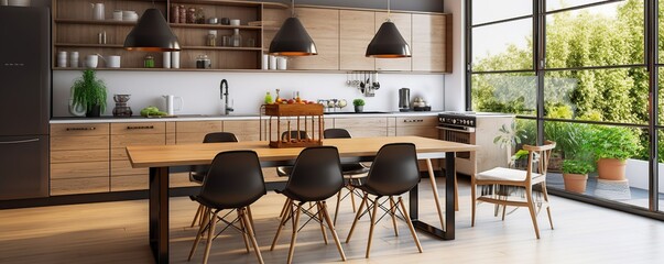 Canvas Print - Modern Kitchen Dining Area