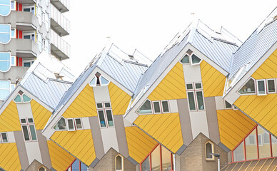 Casas cubo en la ciudad de Róterdam