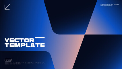 Fototapete - Modern geometric background with abstract color gradient shapes.