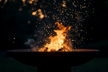 Poster - fire burning in the fireplace