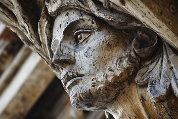 Poster - face of buddha statue