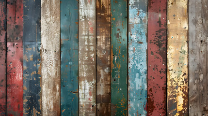 Old, grungy, colorful wood background