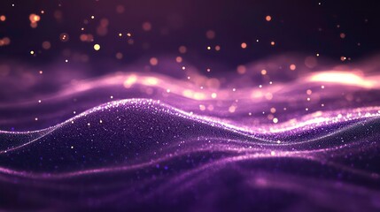 Wall Mural - Abstract purple and gold background with bokeh lights.