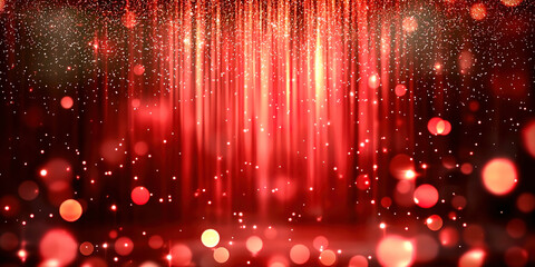 Poster - Festive red glitter abstract background