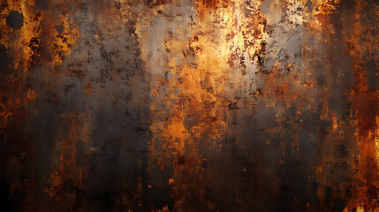 Wall Mural - Rusty metal background or texture. grunge dark rusty metal background. Metallic Surface. Illustration