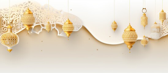 Wall Mural - Islamic Decorations with Golden Lanterns