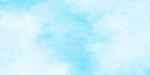 Wall Mural - Abstract white and blue color frozen ice surface design background. soft sky blue watercolor sky and clouds, Light blue background with watercolor. gradient light white sky background with clouds.