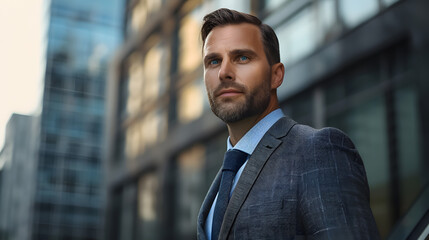 Portrait of businessman outdoors