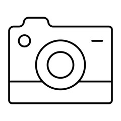 Photo Camera Vector Line Icons Design