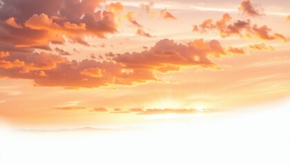 Wall Mural - beautiful sunset and cloudscape isolated on transparent background