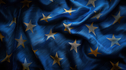 The European Union Flag Close-up