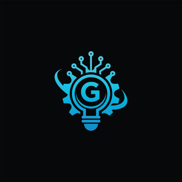 Abstract Technology Logo With Letter G