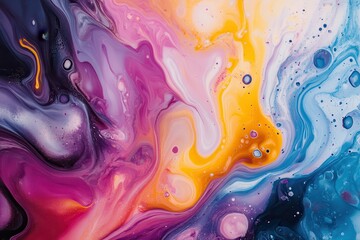 Poster - Liquid acrylic tints abstracted for background
