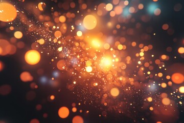 Poster - Dynamic elements and radiant spheres moving through a darkened scene