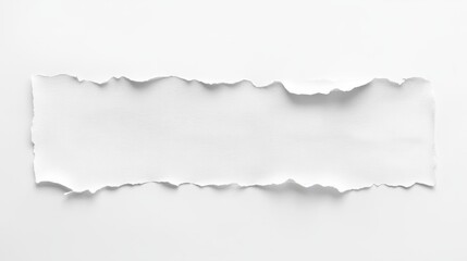 White Handmade Paper Strip 4 transparent background