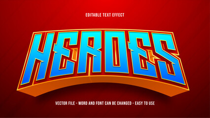 Super heroes text effect, gaming editable text style effect