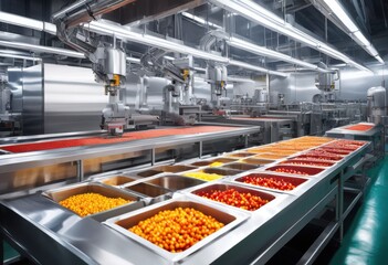 dynamic industrial food processing equipment operation showcasing efficient workflow advanced technology food production, automation, machinery, systems