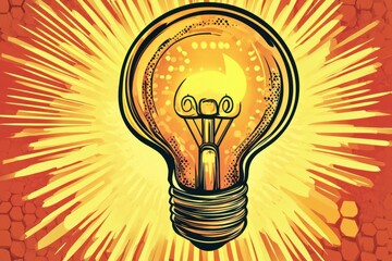 Poster - Did you ever notice a dialogue balloon design with a glowing bulb and shining rays. Artwork in pop art style against a transparent backdrop