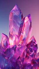 Sticker - Purple Crystal Cluster Abstract Background