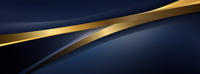 Sticker - Abstract Blue Background with Golden Lines