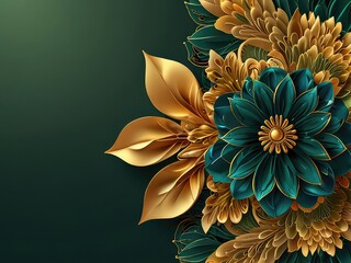 Wall Mural - 3d seamless background with flowers,3d background with flowers,abstract background