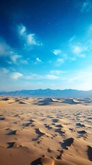 Sticker - Desert Landscape with Mountains and Cloudy Sky