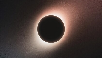 Wall Mural - abstract grainy gradient glowing black hole texture on black background