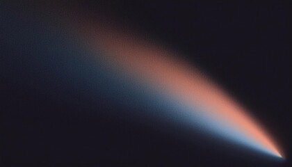 Wall Mural - abstract grainy gradient glowing comet texture on black background