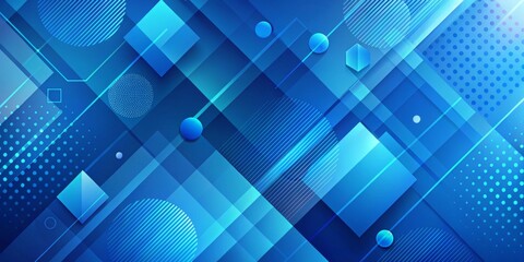 Wall Mural - Abstract Blue Geometric Shapes Background, Abstract, Background, Graphic Design