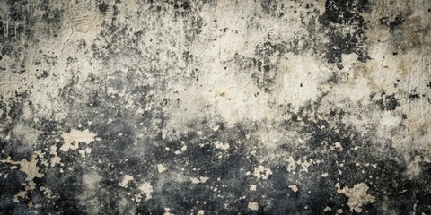 Wall Mural - Distressed Concrete Wall Texture with Black and White Splotches, grunge , texture , background