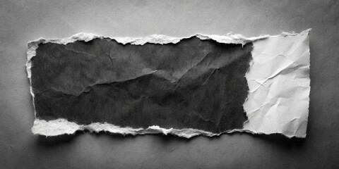 Torn Paper Texture Black and White, Creased, Ripped Edges, texture, background, design