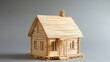 © Orxan - A small model of a house constructed entirely from matchsticks