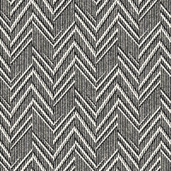 Wall Mural - Monochrome Grain Striped Herringbone Pattern