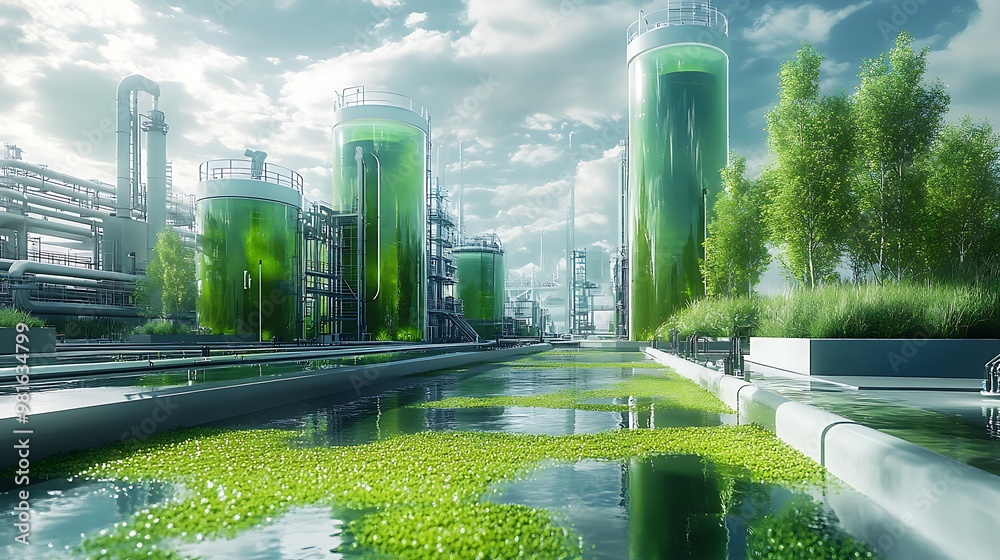 Algae-Based Fuel: A visual representation of algae used for producing ...