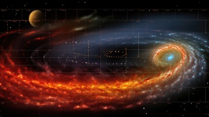 Wall Mural - a stunning view of the milky way galaxy, with its swirling arms of gas and dust, and a bright star i