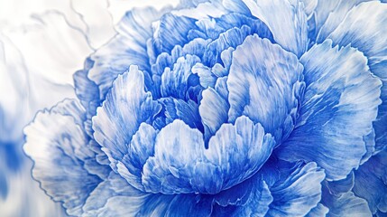 Poster - Ethereal Blue Peony: A Mesmerizing Floral Masterpiece