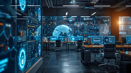 Digital security in a office with nobody