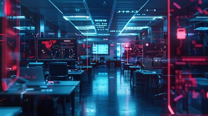 Digital security in a office with nobody