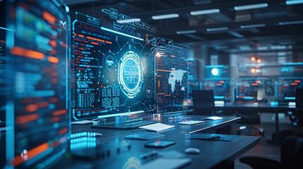 Digital security in a office with nobody
