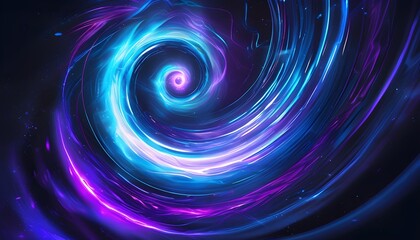 Vibrant Purple and Blue Swirl Pattern for Digital Technology Presentation Background