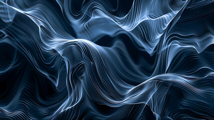 Poster - Abstract blue waves background.